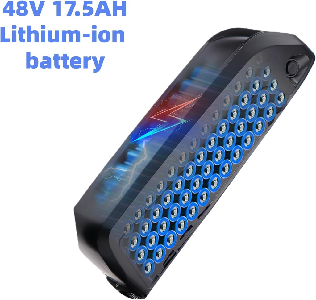 K820 Electric Bike Lithium Battery, Removable E-Bike 48V 17.5AH Battery for JESRIDER K820 Electric Bike