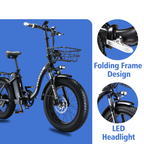 JESRIDER KF9 Folding Fat Tire Electric Bike | 48V 32Ah