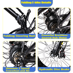 JESRIDER KF9 Folding Fat Tire Electric Bike | 48V 32Ah