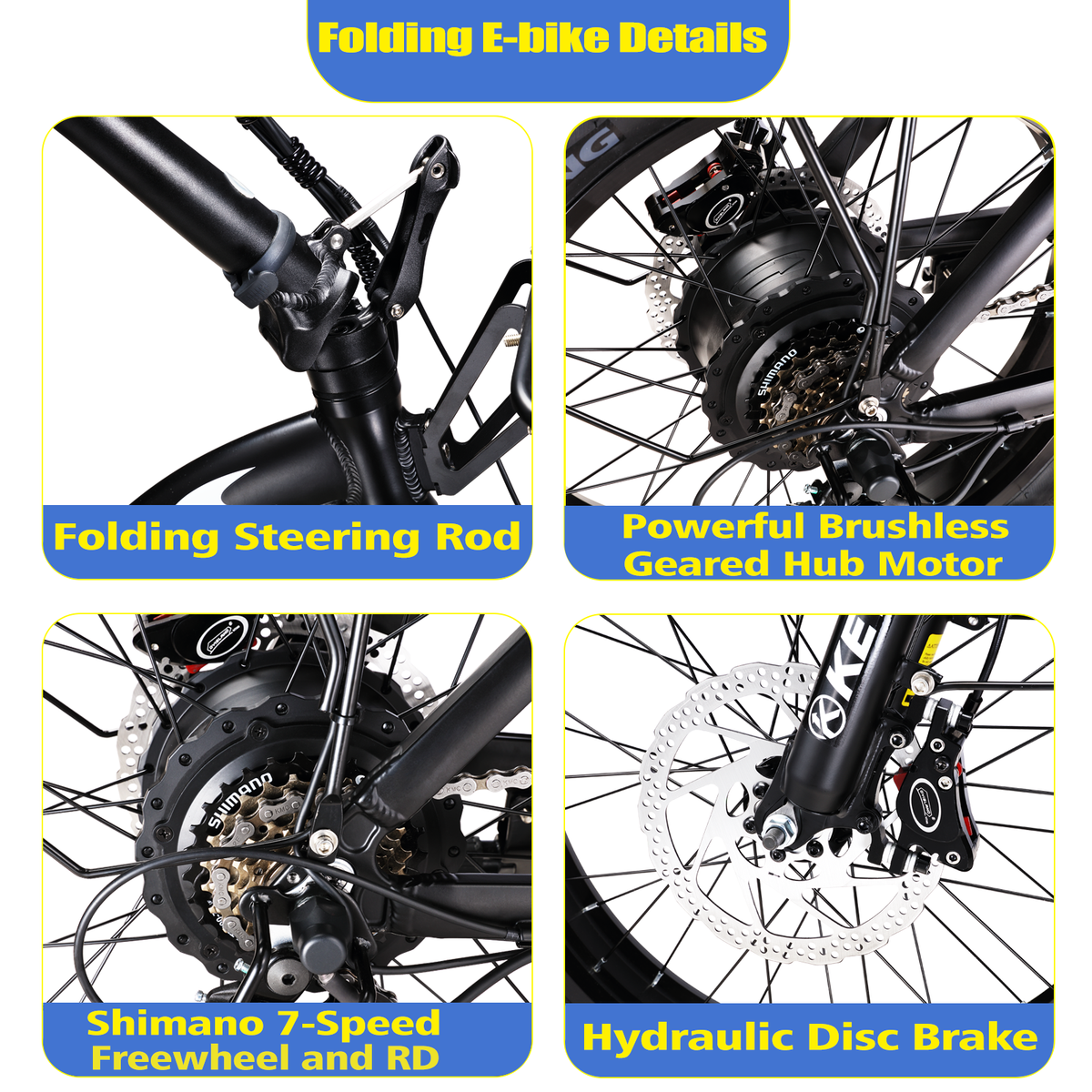 JESRIDER KF9 Folding Fat Tire Electric Bike | 48V 32Ah