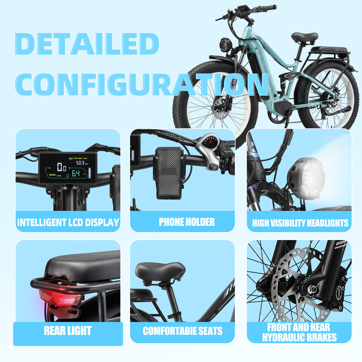 KETELES K801 Electric Commuting Bike – 48V 32Ah, 250W