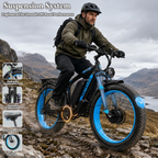 Jesrider K800 Dual Motor Electric Bike, 53V 32Ah Battery, Electric Mountain Bike