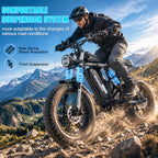 Jesrider G550 Fat Tire Electric Bike for Adults | 20" x 4.0" All-Terrain E-Bike, 48V 20Ah Battery, 100KM Range, 7-Speed