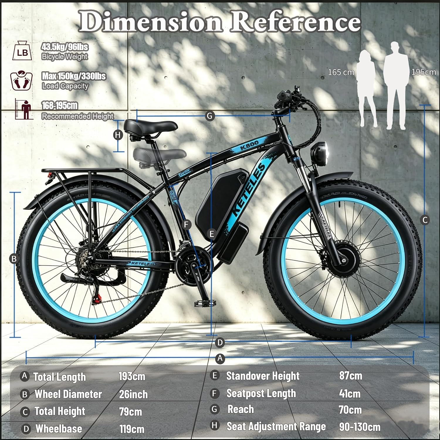 Jesrider K800 Dual Motor Electric Bike, 53V 32Ah Battery, Electric Mountain Bike