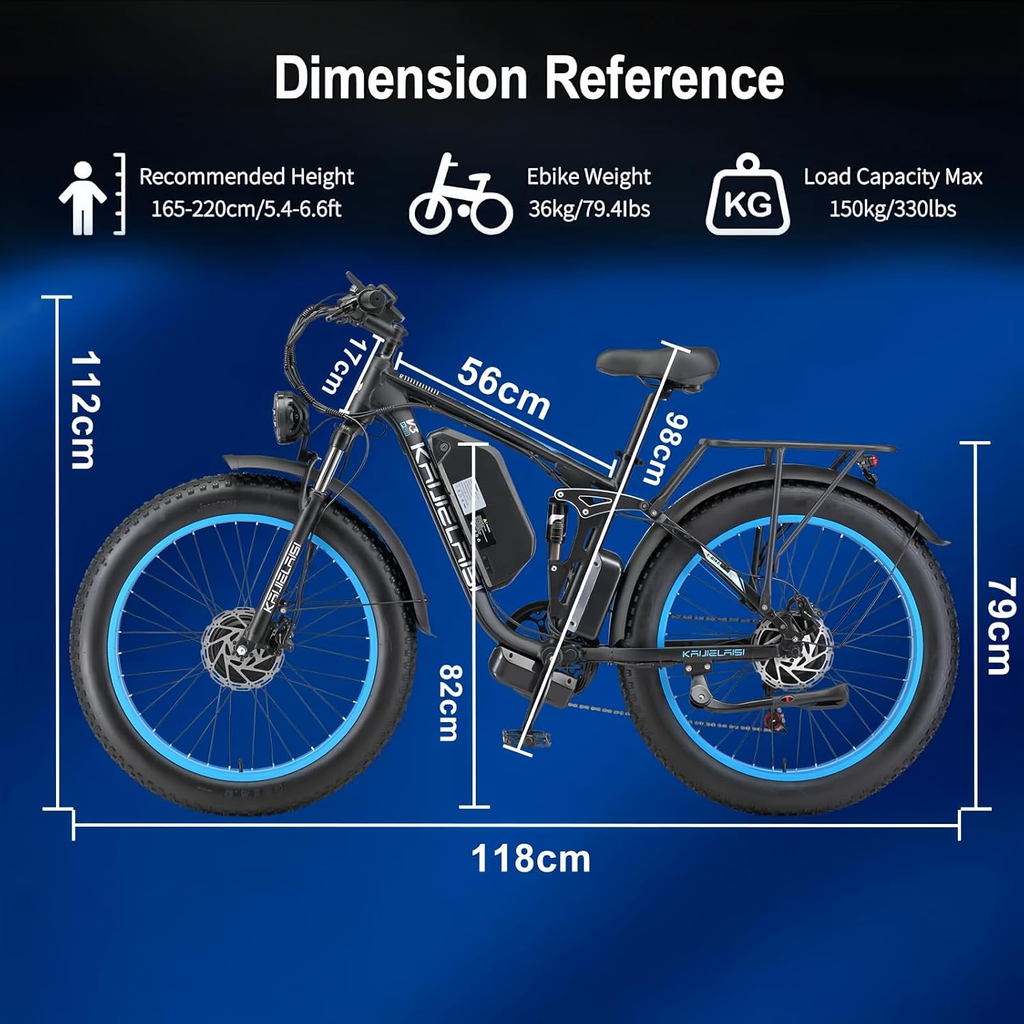 Jesrider V3 Pro Electric Bike – 52V 32Ah