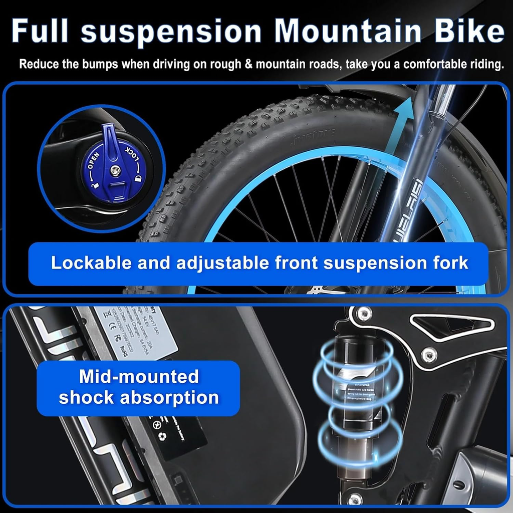 Jesrider V3 Pro Electric Bike – 52V 32Ah