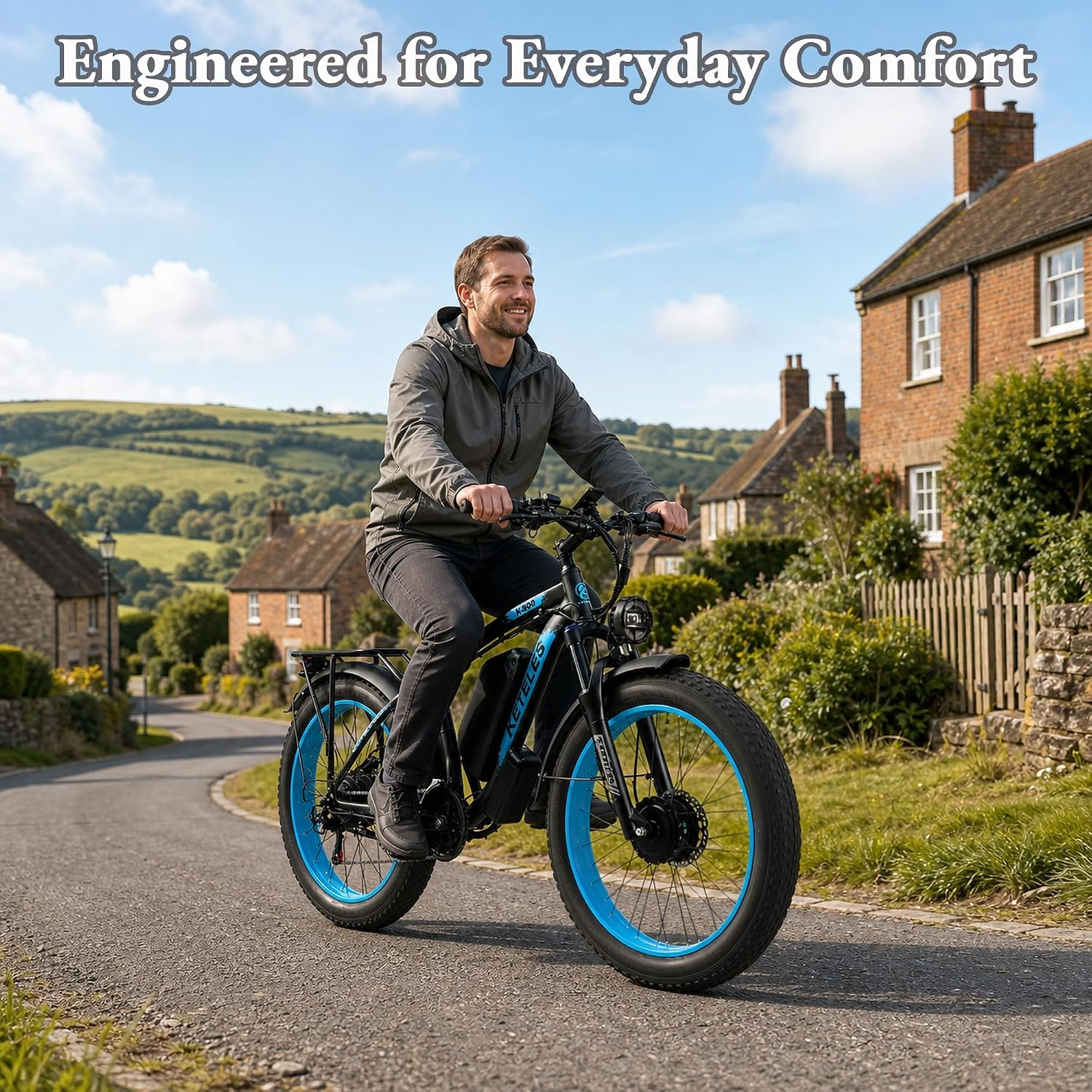 Jesrider K800 Dual Motor Electric Bike, 53V 32Ah Battery, Electric Mountain Bike